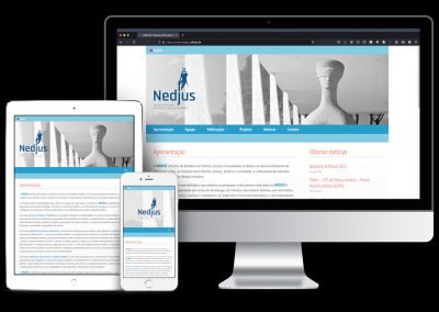 Website Núcleo de Estudos em Direito, Justiça e Sociedade (Nedjus)